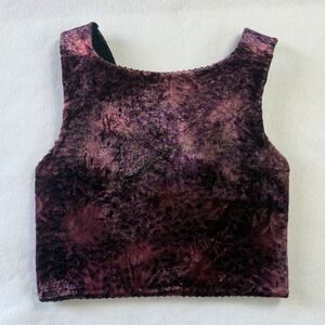 Womens Reversible Velvet Corduroy Lace Up Corset Top Vintage Grunge Fairy Y2K